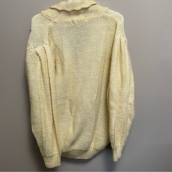 Vintage Yellow Sweater Cardigan Women’s Size 40 Approx Ladies Large - Picture 8 of 8